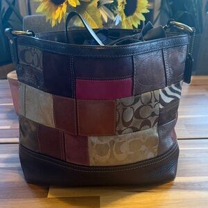 Coach Multicolor Patchwork Shoulder Bag